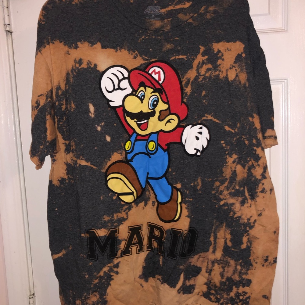 Custom bleached Mario shirt